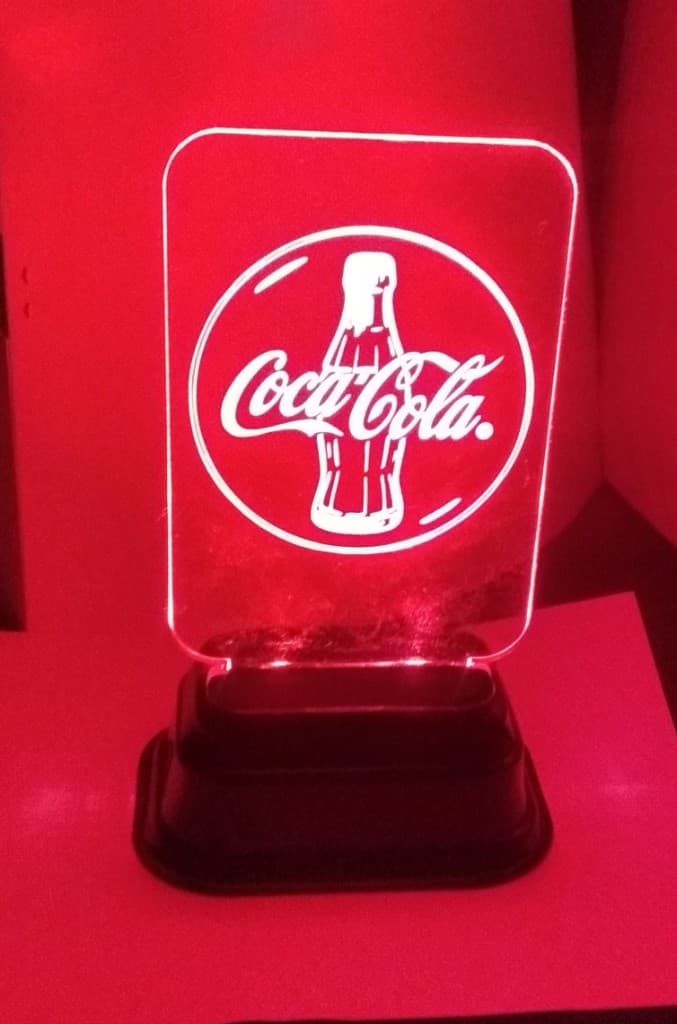 Coca-Cola — Placa luminosa em acrílico